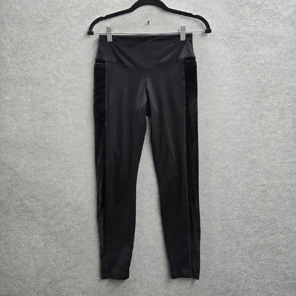 PINK‎ Victoria's Secret Women Activewear Pants S Black Logo Yoga Legging